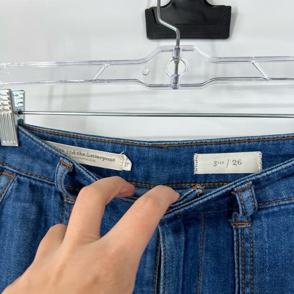 Pilcro and the Letterpress by Anthropologie Wide Leg Cropped Jeans High Rise - Picture 3 of 7